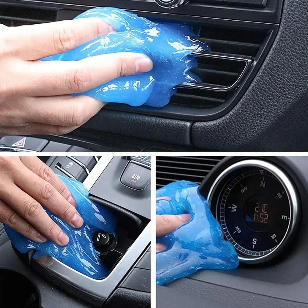 Colector de Praf pentru Interior Auto, Gel Slime Curățare Colector Magic de Praf, Lipici Curățător Murdărie Evacuare Auto, Gel Curățare Auto Amagi