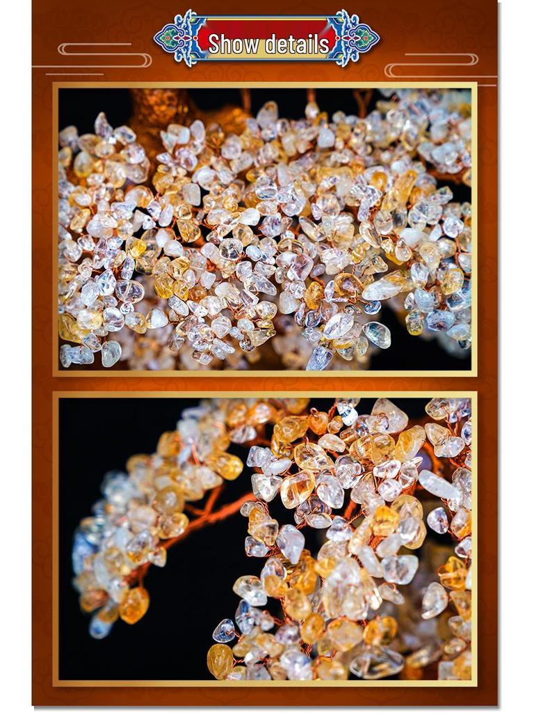 Pink Crystal Money Tree: Attracts Wealth and Enhances Relationships - Perfect for Living Rooms, Offices, Housewarmings, and Ceremonies