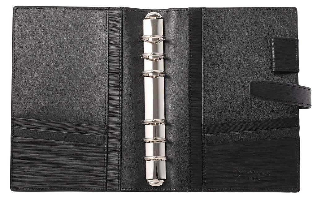 Franklin Planner Horsehair Embossed 2 Binder 64590 Compact Size 25mm Black