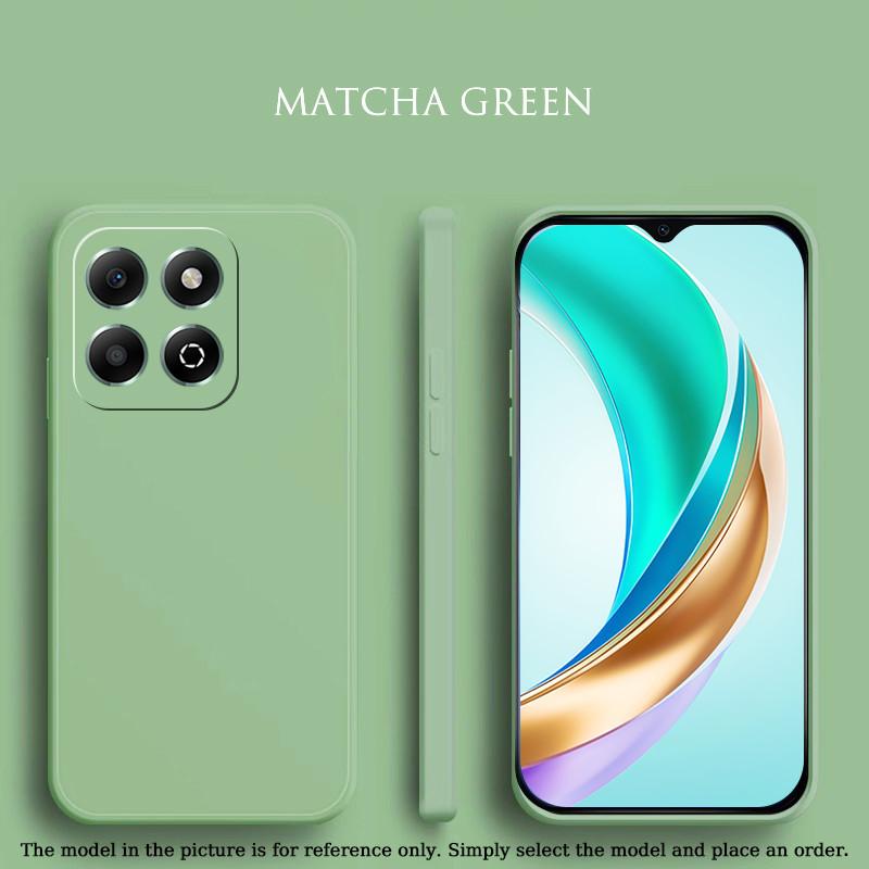 Liquid Silicone Case For Honor X6b X8b X8 5G X7 X6 X8 4G Matte Cover Shockproof Straight Edge Ultrathin Protective Soft Cover Shell