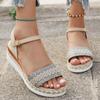 Fashion Summer Fashion Woven Wedge Sandals Women Comfort Ankle Strap Platform Walking Sandalias Mujer 2025 Casual Non Slip Beach Shoes