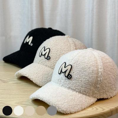 Women's Daily M English Smile Patch Poggle Ball Cap