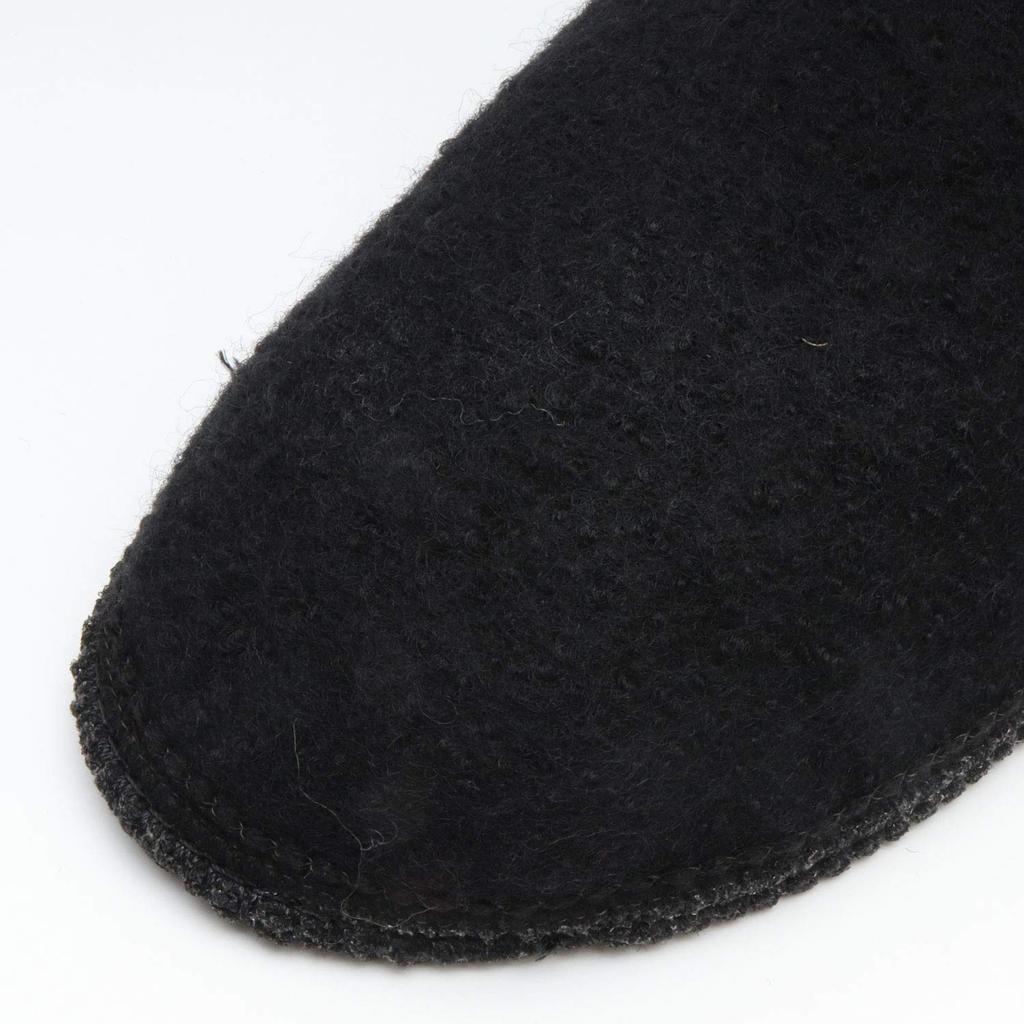 Hall Wool Made in Austria Kitz-Pichler Slippers, (Black, 21.5 cm)