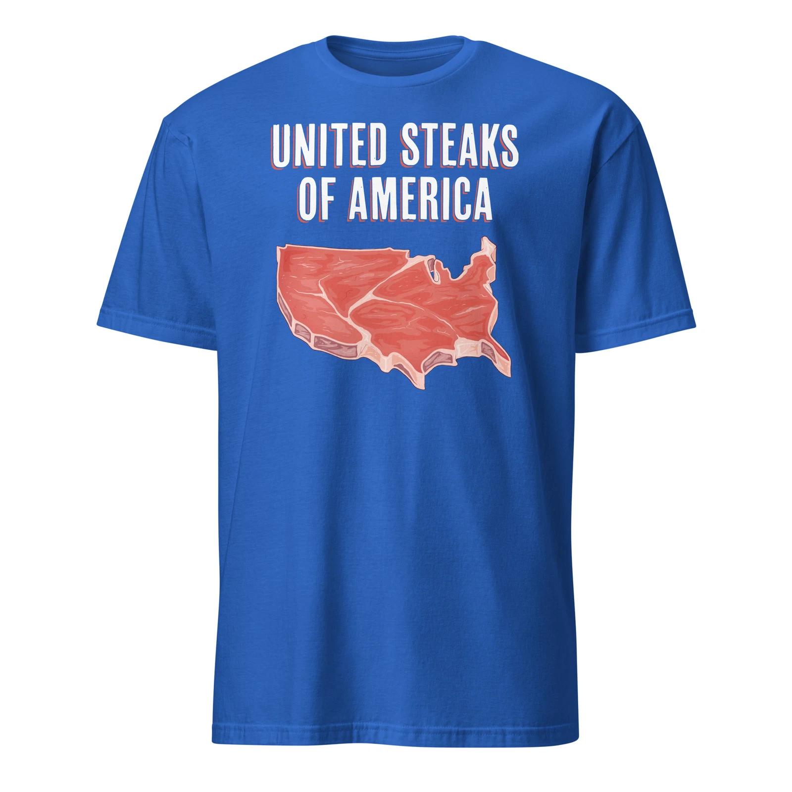 

USA Shirt United Steaks Of America US BBQ 4th of July Steak T-Shirt Size S-3XL S