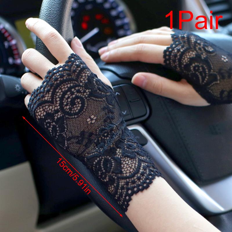 1 Paar Sonnenschutzärmel Tanzperformance Kurzer Handgelenkschutz Sommerabdeckung Narben Mode Fahrhandschuhe Freiliegende Finger