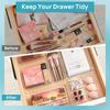 Clear Plastic Drawer Organizers Set 4-Size Versatile Bathroom and Vanity Drawer Organizer Trays