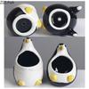Painted Cartoon Penguin Ceramic Vase Small Plant Pots Table Decoration Flowers Arrangement Flower Vase Room Aesthetic Decor