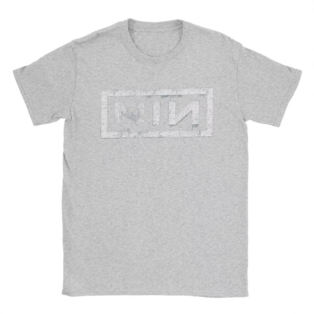 NIN Retro Logo Nine Inch Nails Tričko Pánské Dámské Móda Bavlněné Tričko Kulatý Výstřih Krátký Rukáv Trička Nápad na Dárek Oblečení