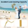 Gold Metal Wedding Heart Arch Stand, Heart Backdrop Stand, Love-Shaped Arch Rack Kit, Love Balloon Column Arch Frame with Base