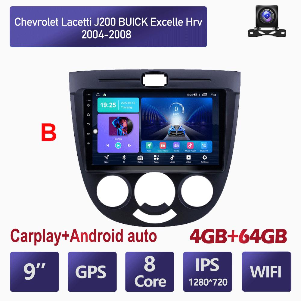 9 Zoll Autoradio-Radio Carplay für Chevrolet Lacetti J200 2004-2008 Android Auto Multimedia Video Player GPS Navigation WIFI 4 + 64GB