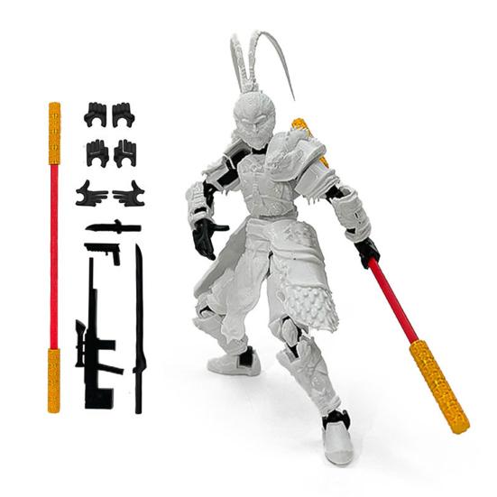 Monkey King Action Figure 3D Printed Movable Joints Monkey Model Great Sages Equalling Heaven Figurine Articulated Dummy Decoration Ornament