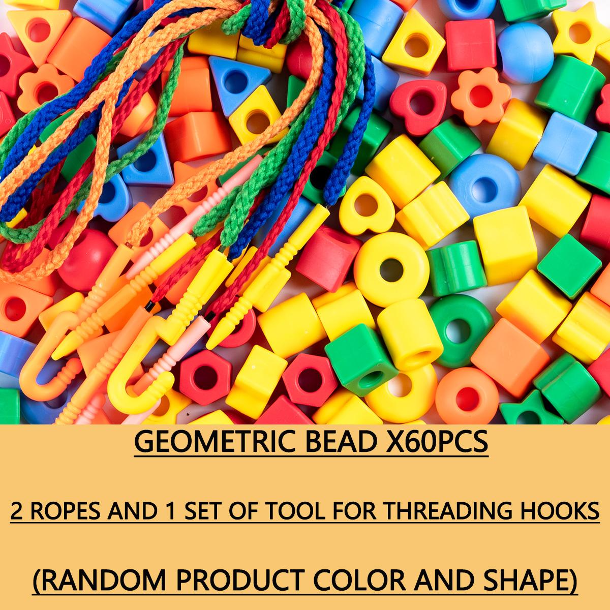 

Детские игрушки-головоломки ручной работы из бисера, строительные блоки из бисера для обучения мальчиков и девочек ранней геометрии, браслеты