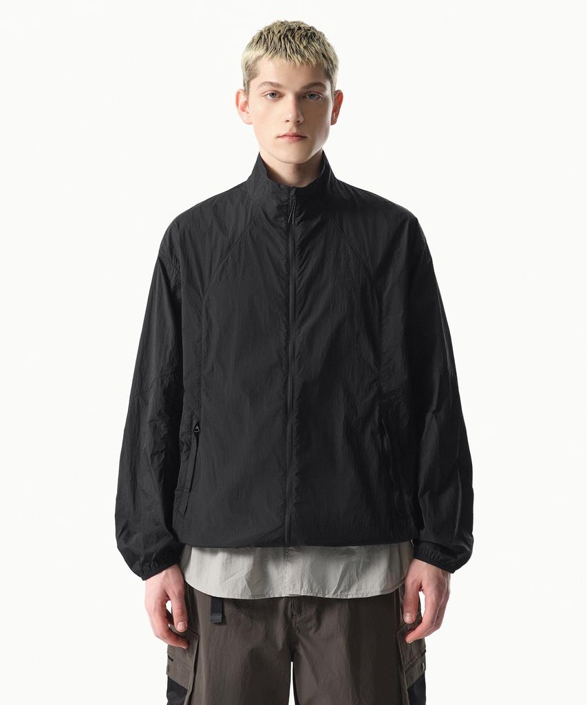 Musinsa Standard [City Leisure] High-Neck Sheer Windbreaker Jacket [Black]