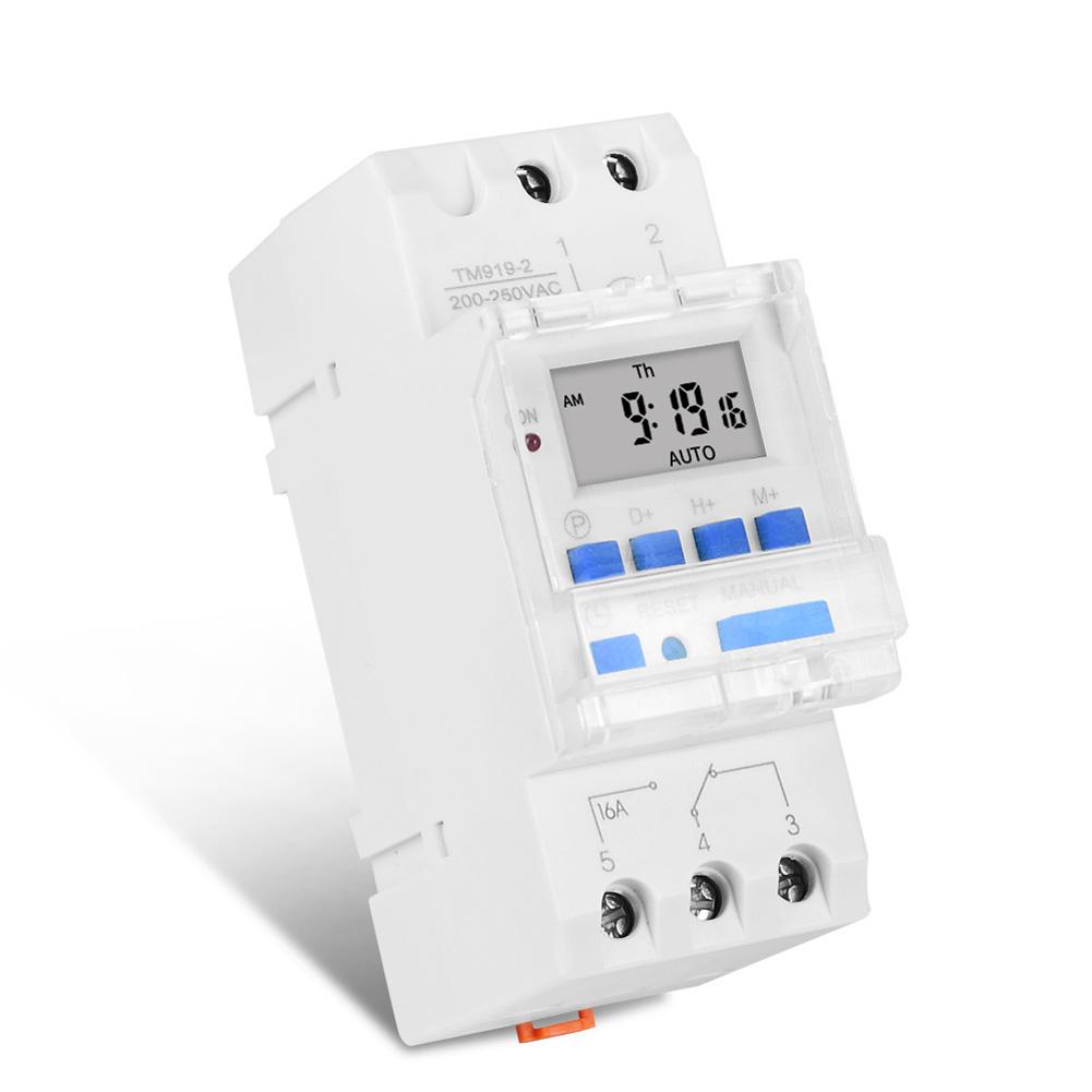 

TM919A Automatic Cycle Digital Time Switch Timer Control with Replaceable Battery 16A TM919A-2 220V