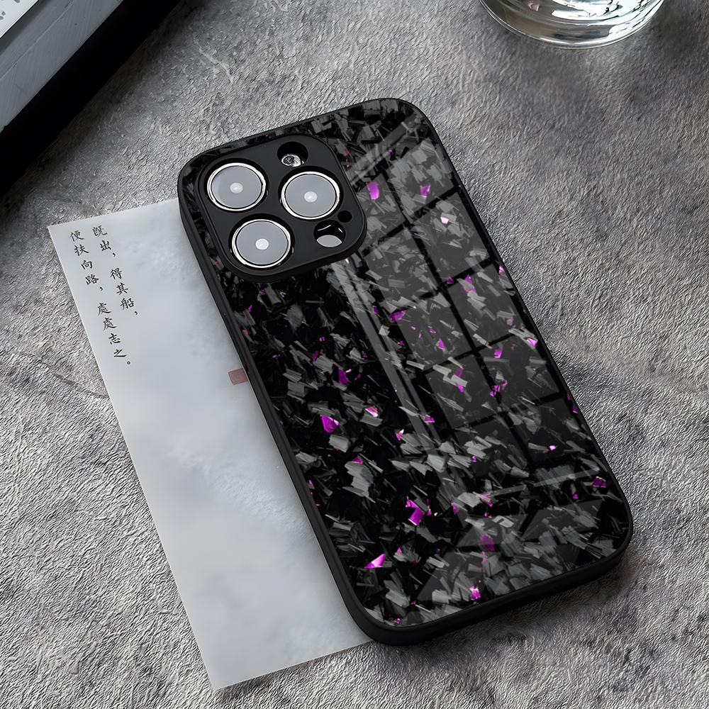 100% Real Forged Carbon Fiber Phone Case For IPhone 17 Pro Max 14 Pro 15 12 11 13 Mini X XR XS 16 Plus SE Glass Cover