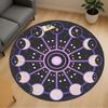 1pc Moon Phases Stars Round Chair Mat Office Area Rug - Non-Slip, Floor Mat for Office, Bedroom, Ideal Home Decor Gift P0105077
