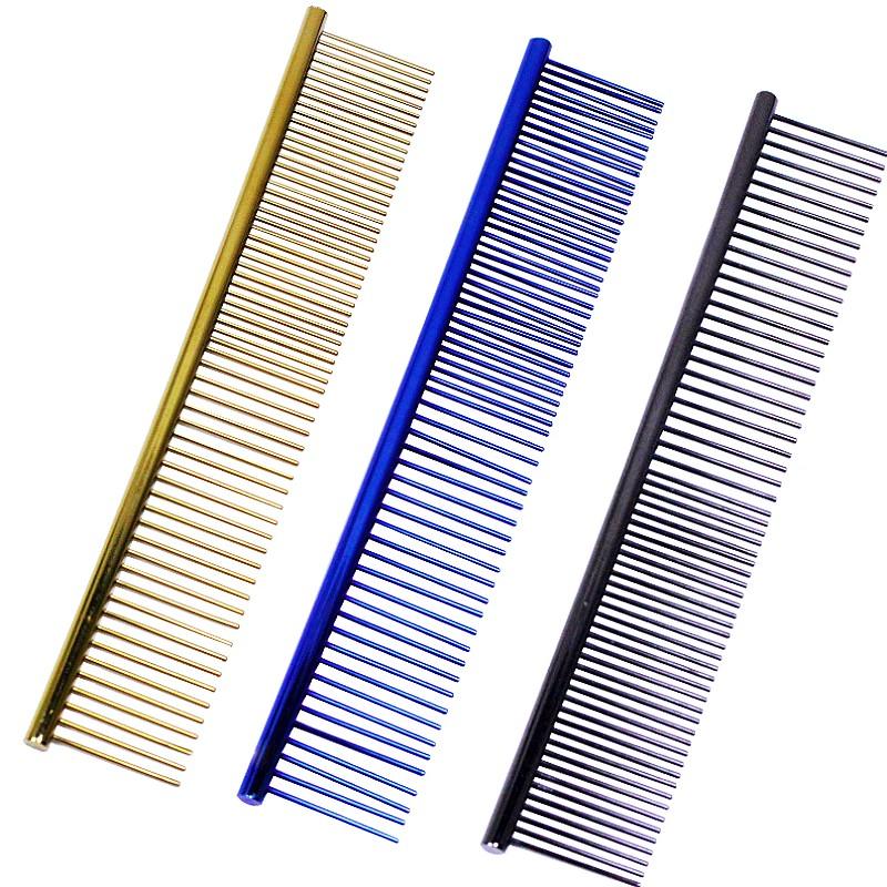 Dog Comb Stainless Steel Dog Brush Pet Grooming Straight Combs for Cat Hair Knot Cleaning Pet Hair Remover Massage Dogs Brushes