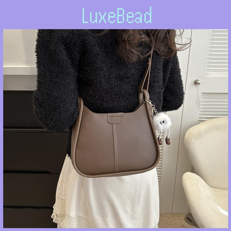 Stylish Women's Shoulder Bag Chic Winter Fashion Large Capacity Tote In Black White Brown