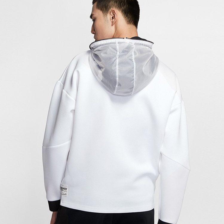 Jordan Sweatshirts Men's White Hooded Moderate Regular AT9780-100