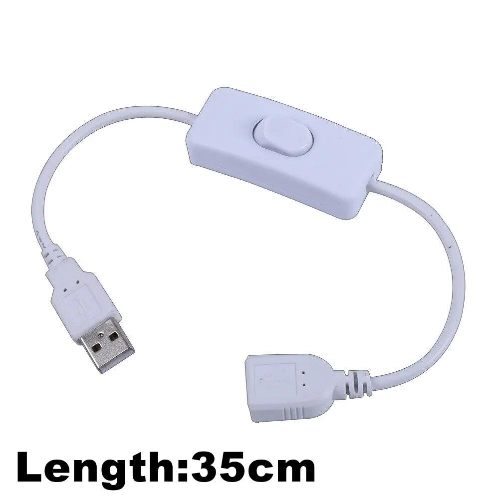 Knoflík LED Dimmer Switch DC 5V USB prodlužovací kabel samice-zámek s otočným ovladačem ON OFF Bílá Černá pro LED pásy Světla