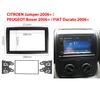 Double 2 Din Radio Fascia  for CITROEN Jumper PEUGEOT Boxer FIAT Ducato CD DVD Audio Dash Mount Kit Adapter Trim Frame Dashboard