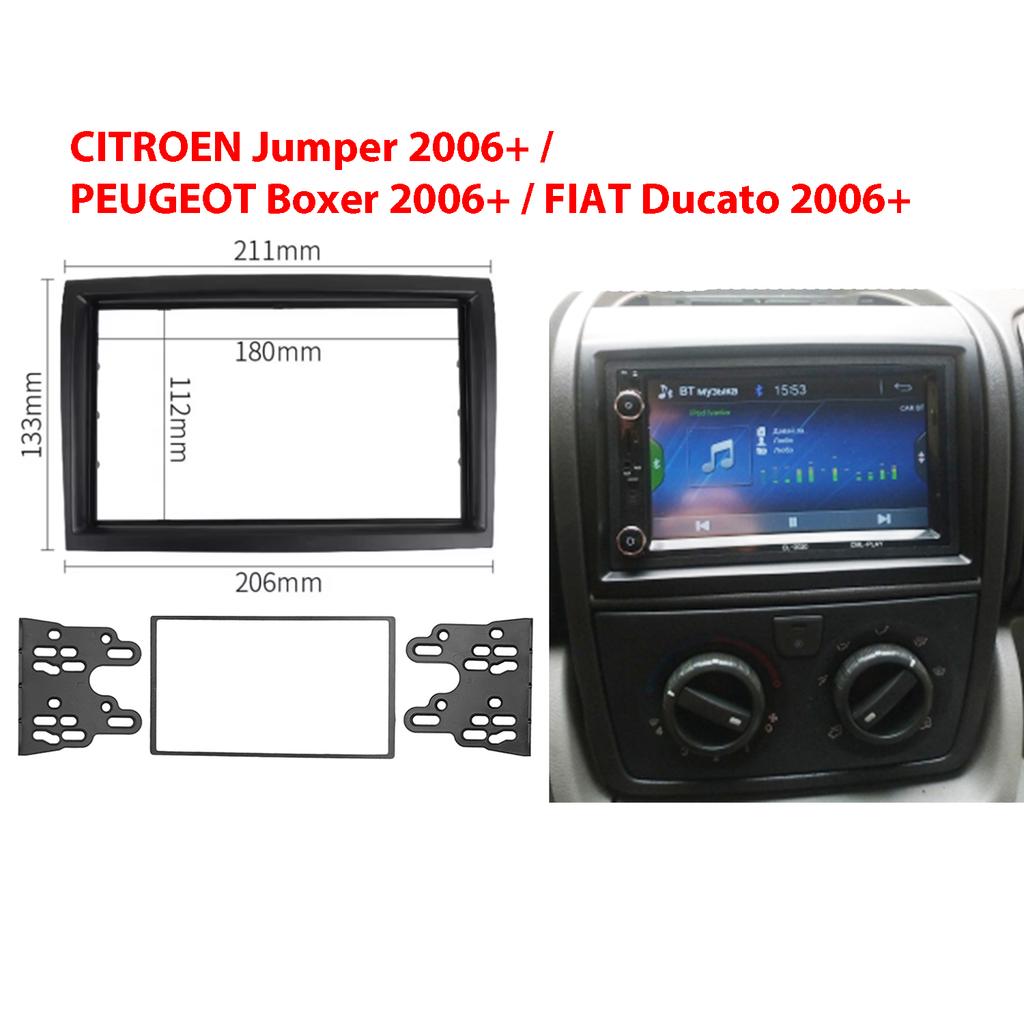 Double 2 Din Radio Fascia for CITROEN Jumper PEUGEOT Boxer FIAT Ducato CD DVD Audio Dash Mount Kit Adapter Trim Frame Dashboard