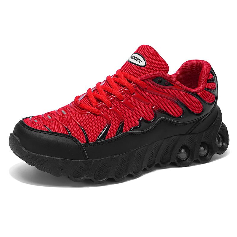 

New Mens Running Shoes Soft Soled Shock Absorbing Comfortable Sports Shoes Breathable Mesh Casual Sneakers for Men 39 красный