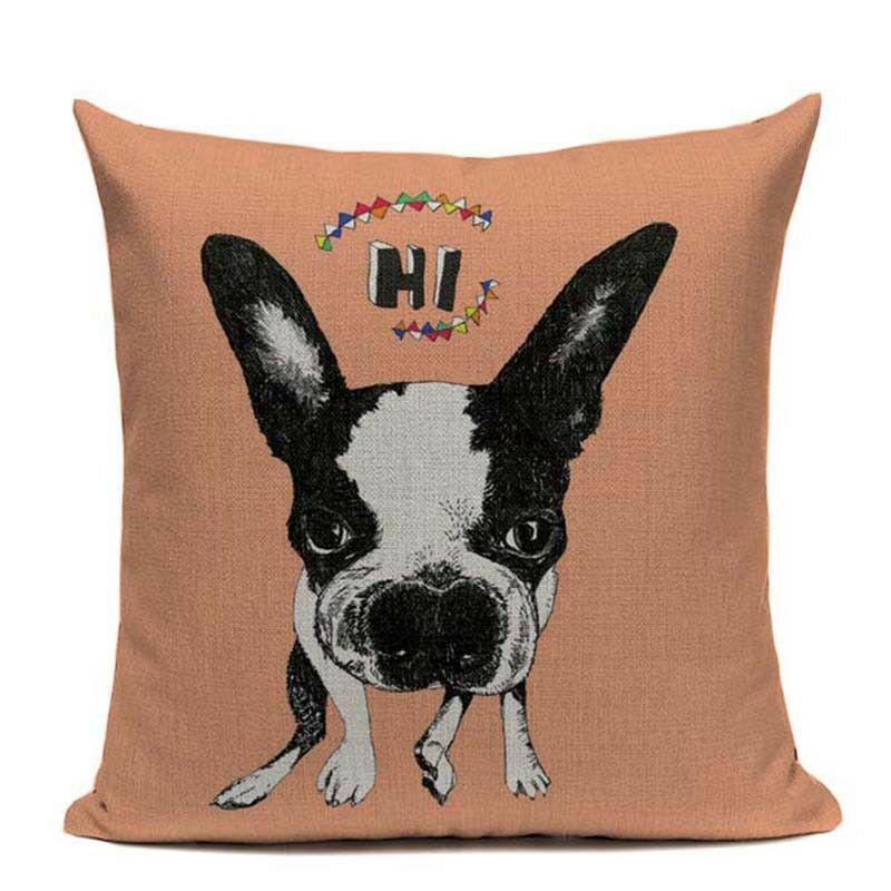 Premium Quality Boston Terrier French Bulldog Cushion Pillow Case For All Rooms