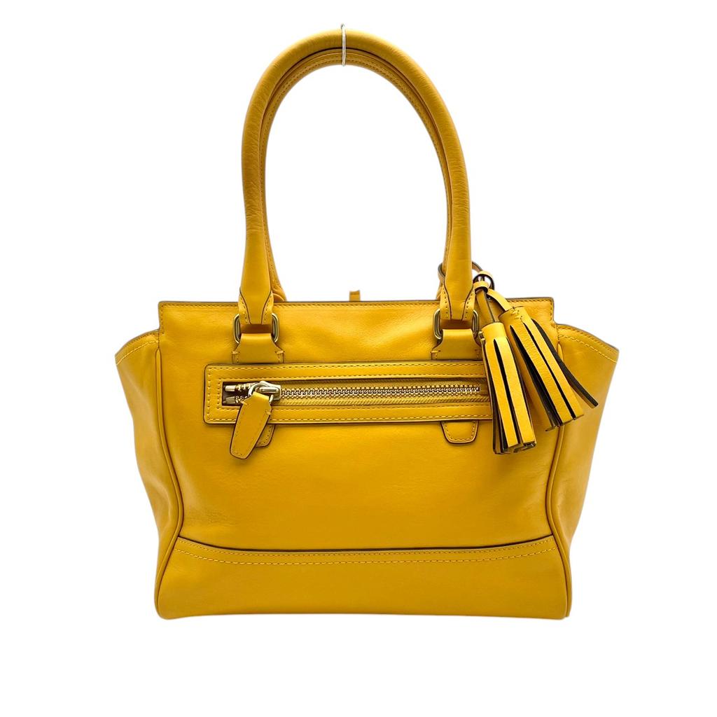Used COACH Handbags and Carryalls Legacy Legacy Leather Candace CarryallHandbag yellow leather Women