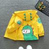 Boys' Windbreaker Spring Cardigan Children's Hooded Jacket Fashion Jacket Cartoon Pattern Long Sleeves