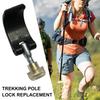 Walking Stick Lock Replacement 4 Pcs Durable Outdoor Trekking Pole Lock Parts Climbing Stick Fastener Clamp With Nut For Hiking