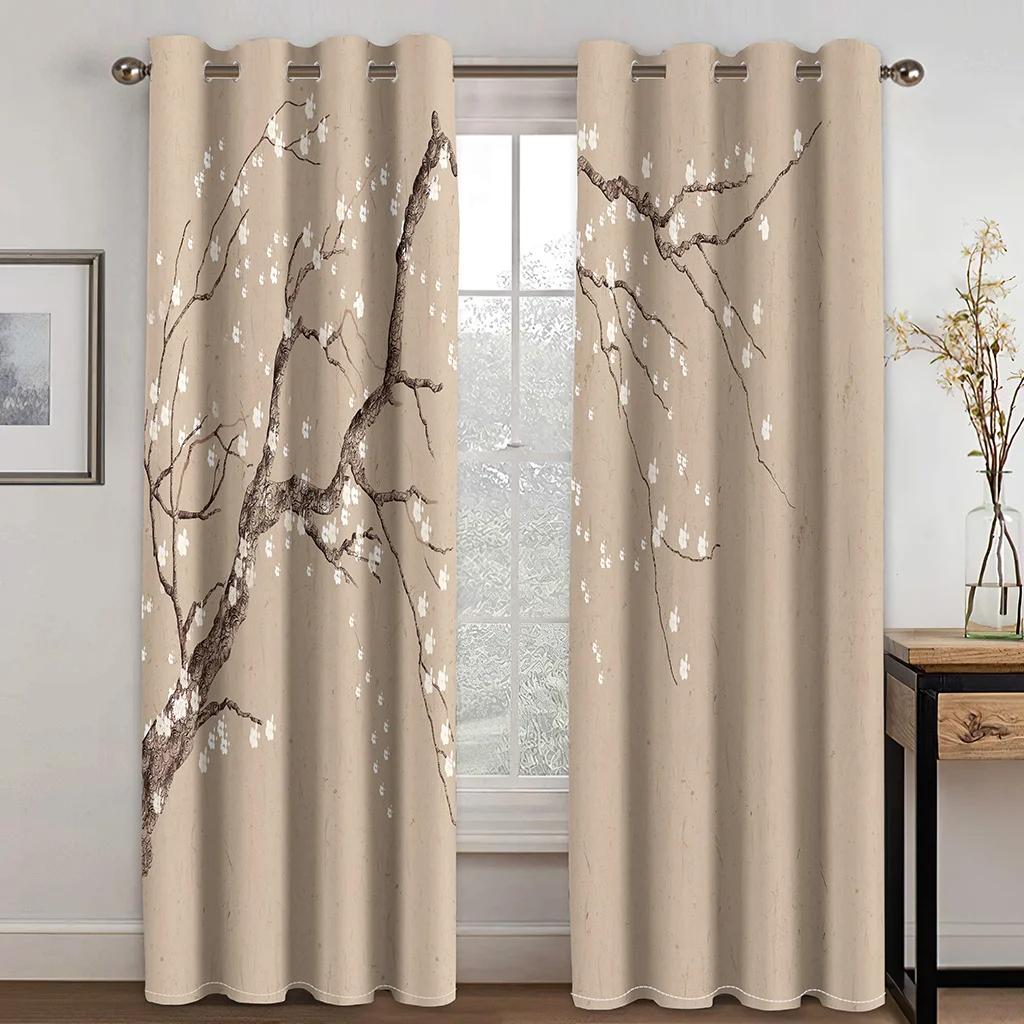 Chinese Troditional Culture Bird Flower Window Curtains In Kids Bedroom Living Room Hall Treatments Kitchen Decor Drapes Blinds