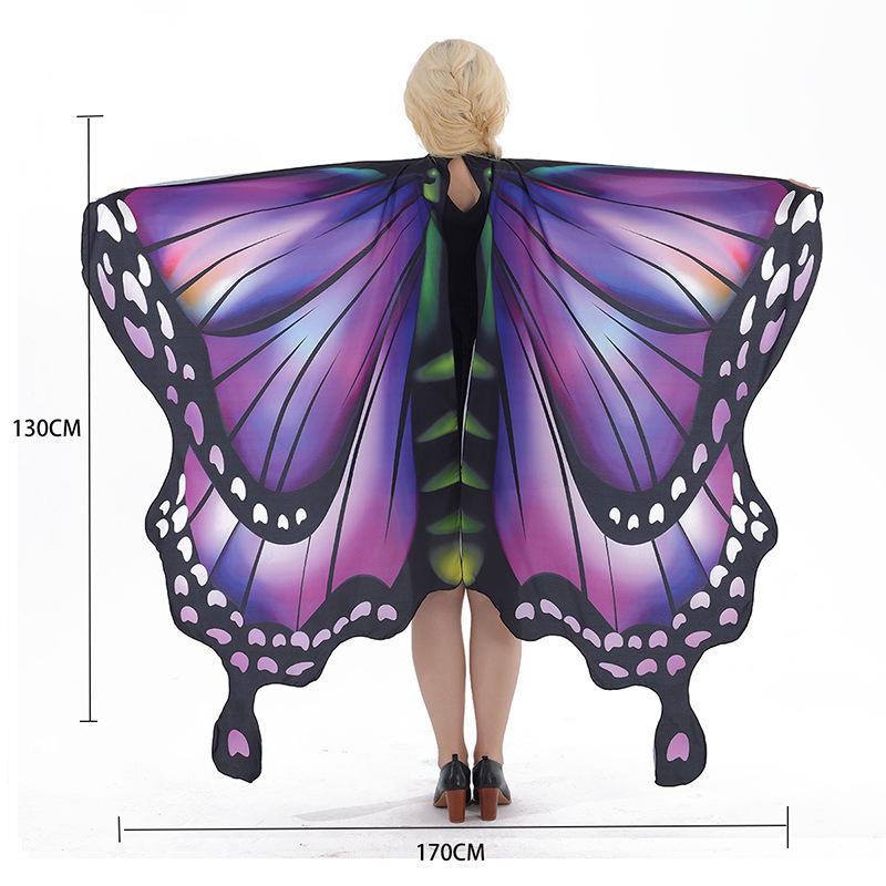 Butterfly Cloak Gradient Halloween Dance Shawl Wings