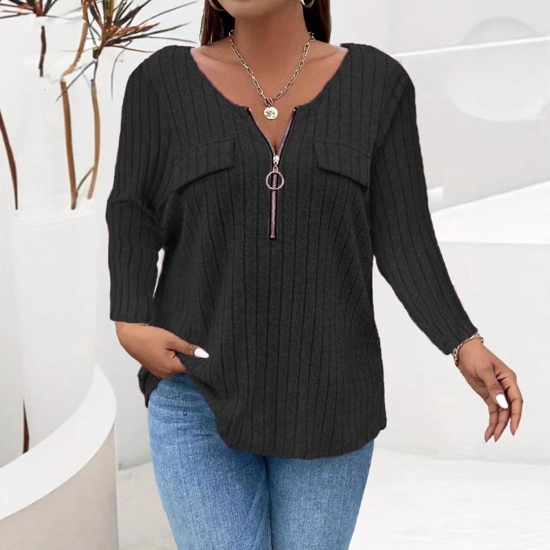 BFCCQB Women's Fashion Casual Autumn Winter Long Sleeve V-Neck Blouses & Shirts