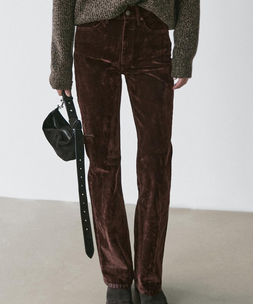 Masimodutti High-Waisted Flock Bootcut Jeans