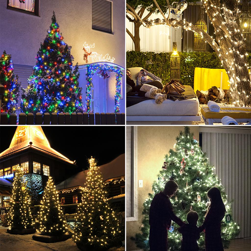 Upgraded Solar Panel LED String Light Waterproof Outdoor Solar Fairy Lights 8 Modes For Outside Yard Garden Patio Camping Decor