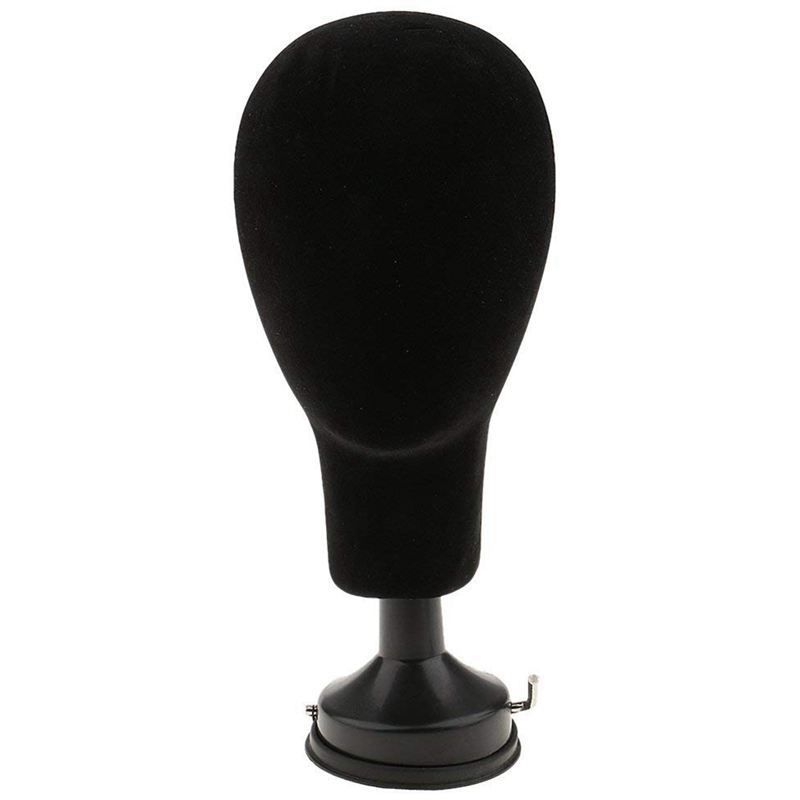 

Men Wig Mannequin Head Foam Practice Modeling Display Shelf Faceless Cos Special Mannequin Head Bracket for Wig Black