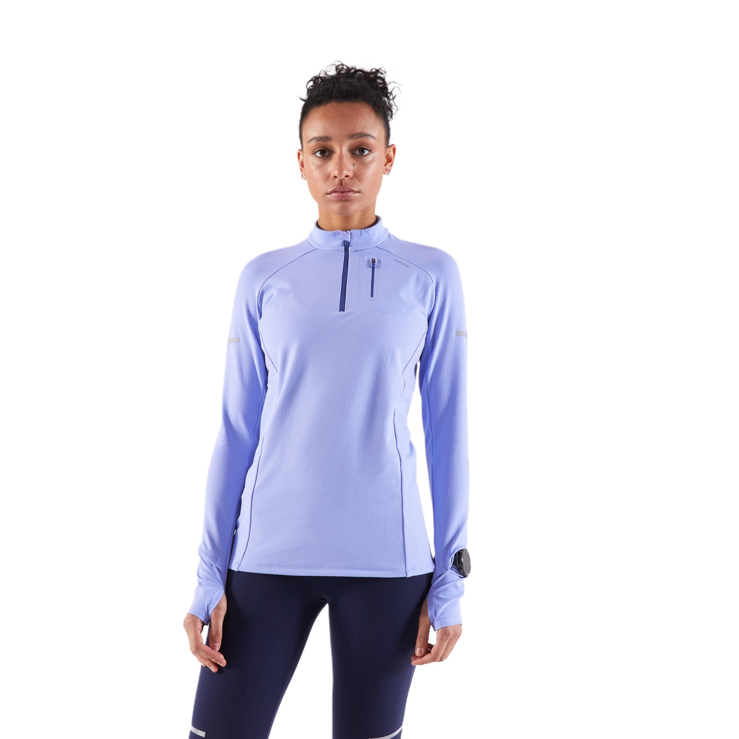 

DECATHLON 900 Series Warm and Lightweight Long Sleeve Raglan Sleeve T-Shirt Women s Light Lavender Blue M