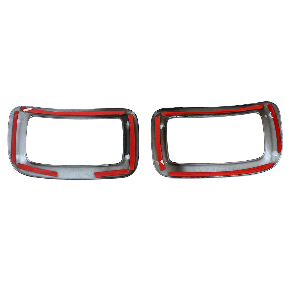 For GWM Tank 300 2024 2024 Rear Bumper Fog Light Lamp Eyelid Frame Cover Carbon Trim Glossy Black Foglight Eyebrow Car Styling