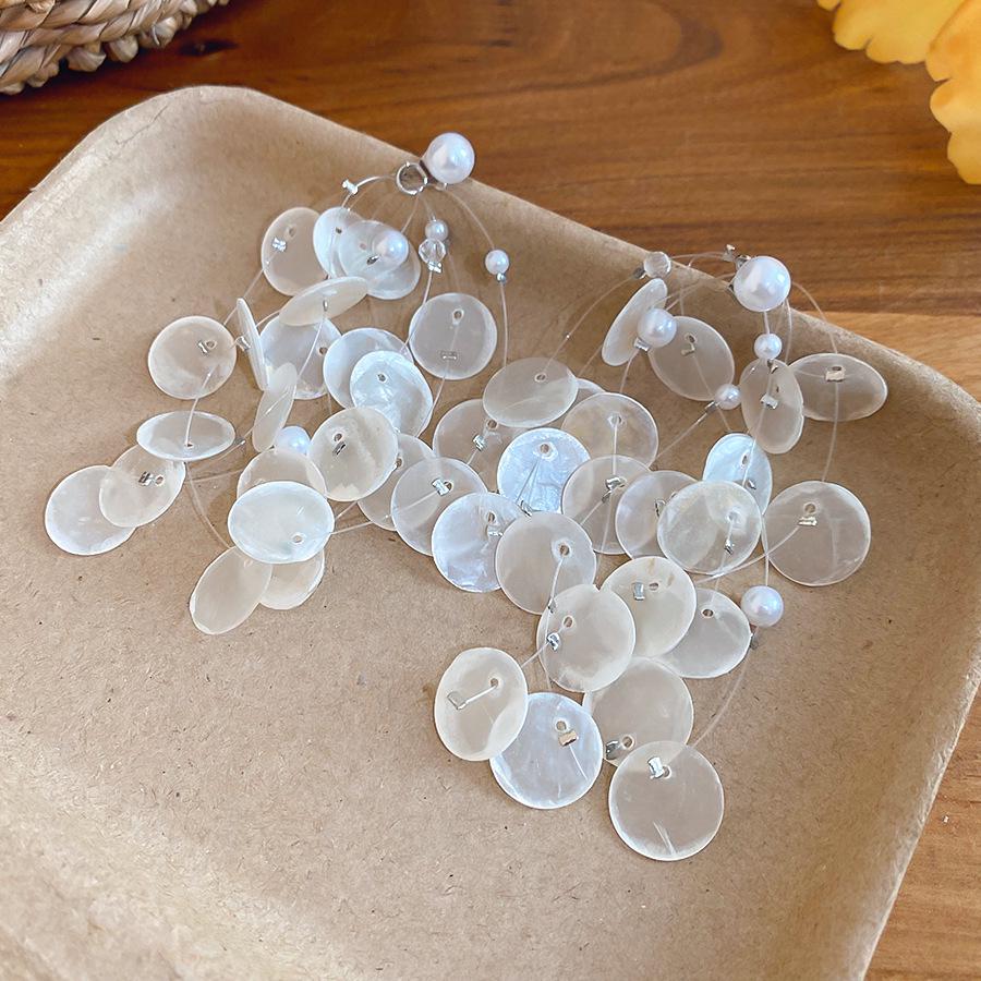 Orecchini Pendenti Nappa Perla Zircone Ago Argento - Design Elegante Retrò per Donna