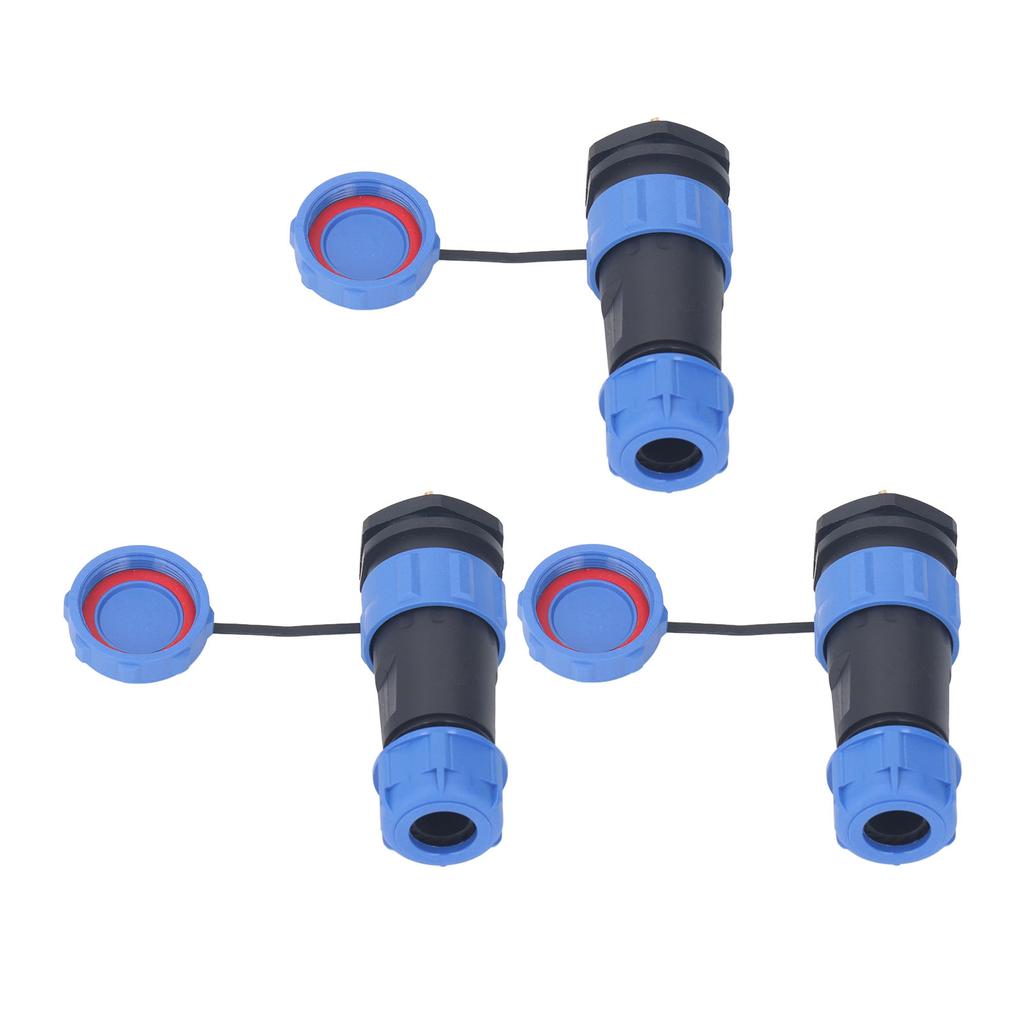 3 Stk. SP21 Luftfahrtstecker 2-polig IP68 Wasserdicht Rückmutterstecker AC500V 30A