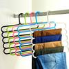 10 Pcs Creative Five-layer Multi-functional Pants Rack Plastic Non-slip Falling Pants Rack