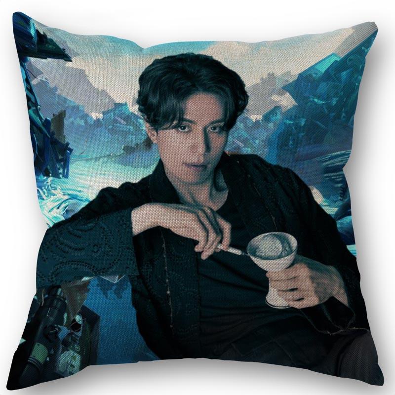 45X45cm Pillow Cover Kpop Lee Dong Wook Square Cotton Linen Pillow Cases Bedroom Home Wedding Decorative Pillowcase 9.5