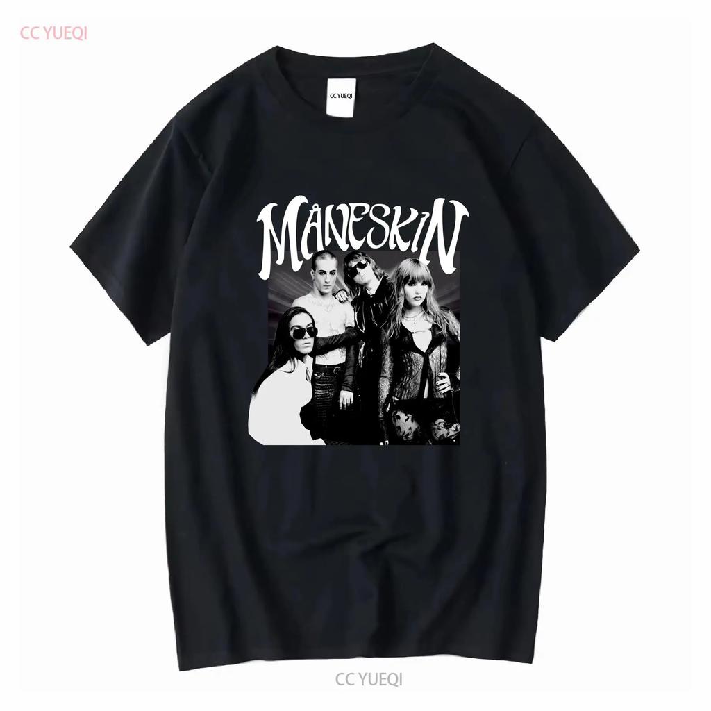 Måneskin T Shirt Vintage Maneskin Tour 2023 AN28399 Long Sleeves Vintage Washed Casual Breathable Unisex Graphic Fashion