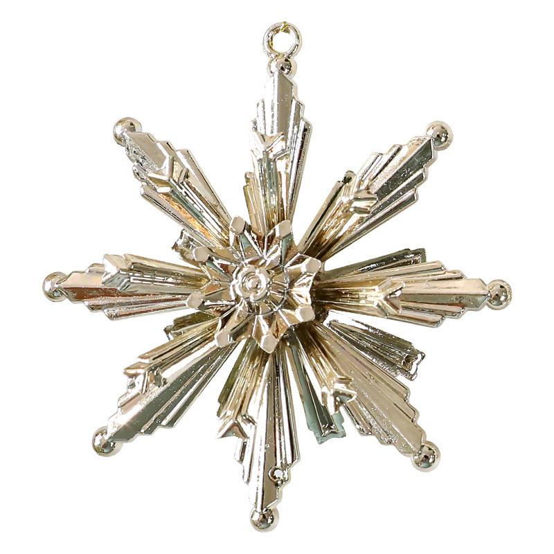 Christmas Tree Decor Ornaments With Gold Snowflake And Reindeer For Holiday Festivities