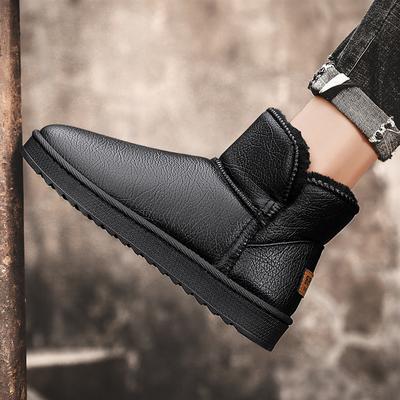 Bottes de neige Homme Mi-mollet Semelle épaisse Antidérapantes Couple Bottes courtes d'hiver en coton Chaussures décontractées d'extérieur en coton peluche pour homme et femme