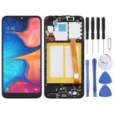 TFT LCD Bildschirm für Samsung Galaxy A20e Digitizer Komplette Baugruppe mit Rahmen (Schwarz)
