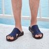 Fashion Simple Slip on Slippers New Genuine Leather Men Slippers Beach Shoes Men Summer Flat Heels Male Slides Luxury Plus Size 38-48