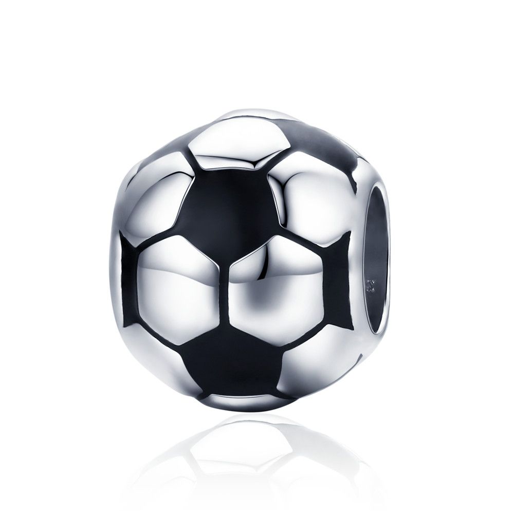 WOSTU 925 Silver Sports Series Pendants Tennis basketball rugby Charms Bead Fit Bracelet DIY Gift for Women Player Fan