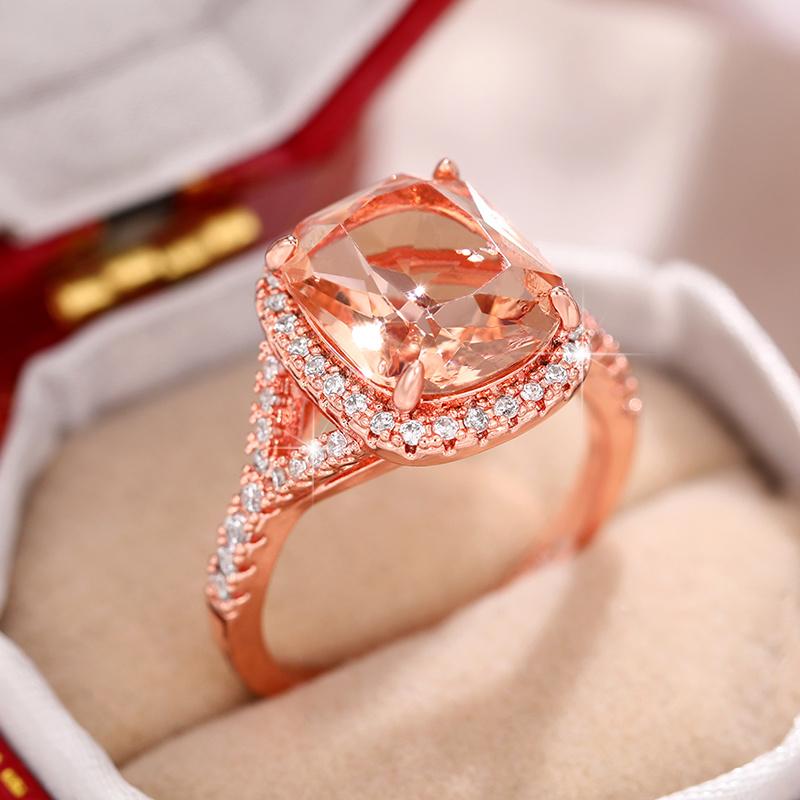 Gorgeous Big Cubic Zirconia Rings Women for Anniversary Party Fashion Elegant Female Rings Good Quality Luxury Jewelry